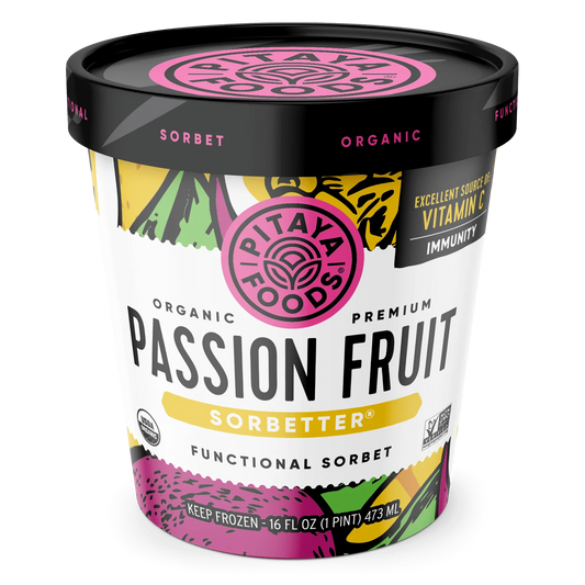 Pitaya Foods Passion Fruit Sorbetter Pint