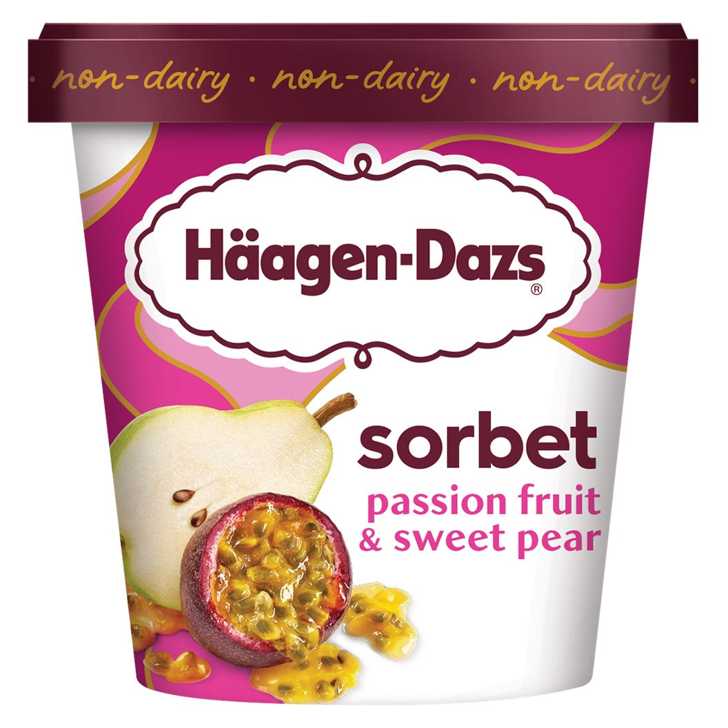 Haagen Dazs Passion Fruit & Sweet Pear Sorbet 14oz.