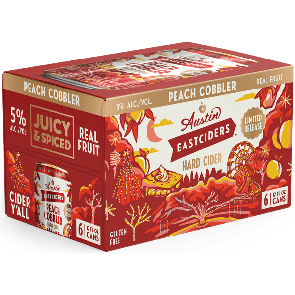 Austin East Peach Cobbler Cider 12oz. Can