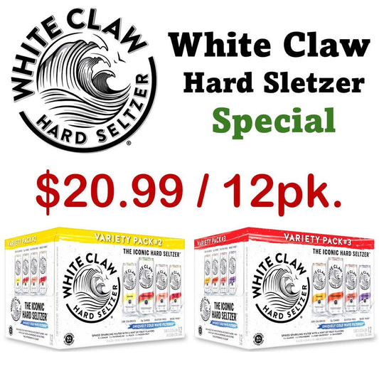 White Claw Hard Seltzer 12Pack Special