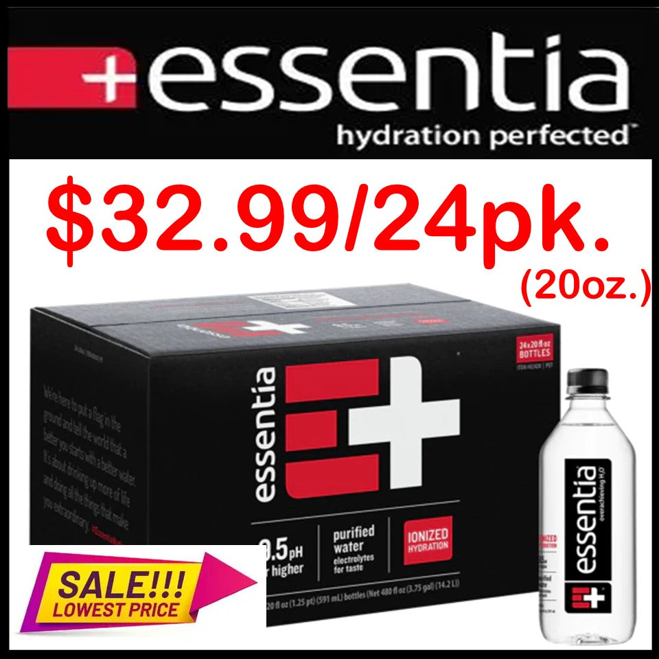 essentia Water 20oz. 24 Pack Special