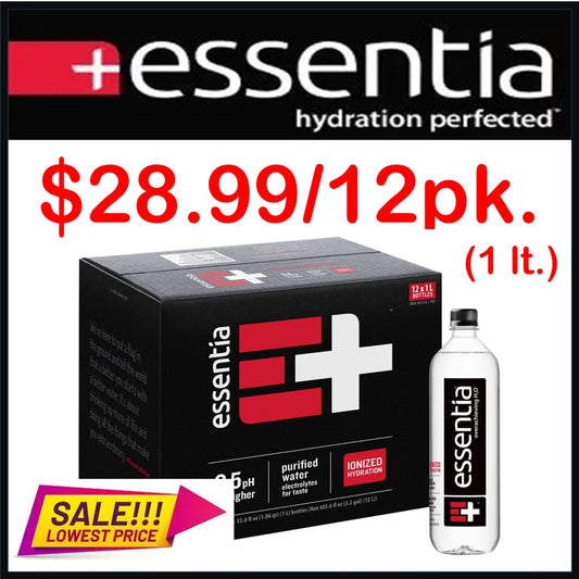 essentia Water 1 Liter 12 Pack Special