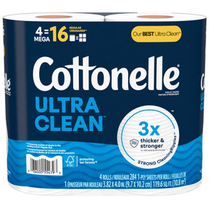 Cottonelle Toilet Paper Ultra Clean 4 Mega Roll