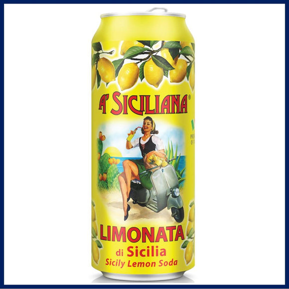 A’ Siciliana Sicily Lemon Soda 11oz. Can - East Side Grocery