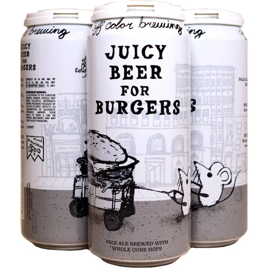 Off Color Brewing Juicy Beer for Burger 16oz. Can