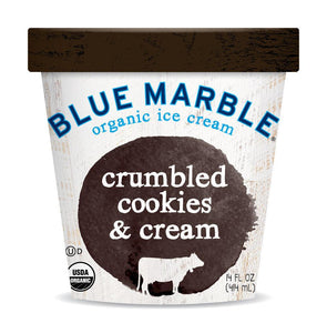 Blue Marble Organic Ice Cream Crumbled Cookies & Cream 14oz. - East Side Grocery