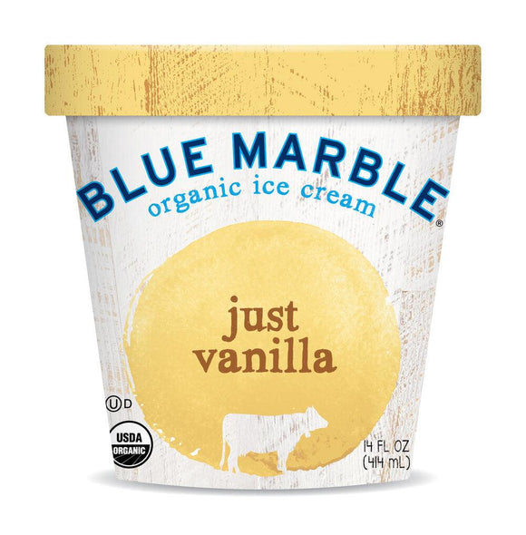 Blue Marble Organic Ice Cream Just Vanilla 14oz. - East Side Grocery