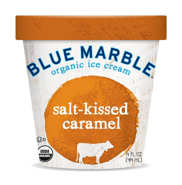 Blue Marble Organic Ice Cream Salt Kissed Caramel 14oz. - East Side Grocery