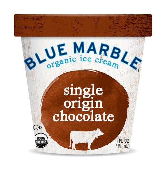 Blue Marble Organic Ice Cream Single Origin Chocolate 14oz. - East Side Grocery