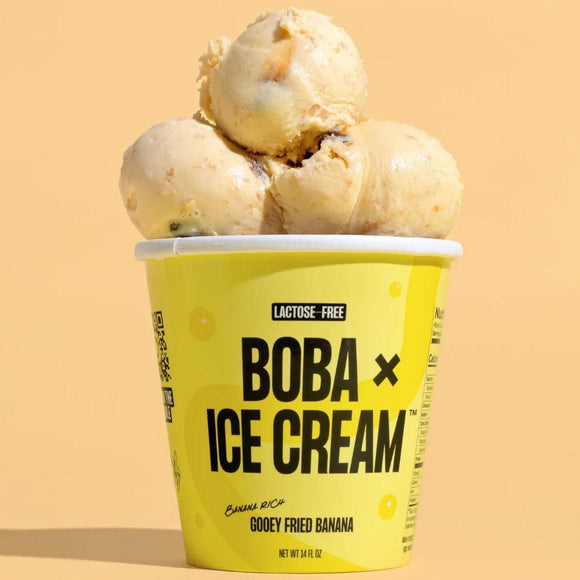 Boba Ice Cream Gooey Fried Banan - Pint - East Side Grocery
