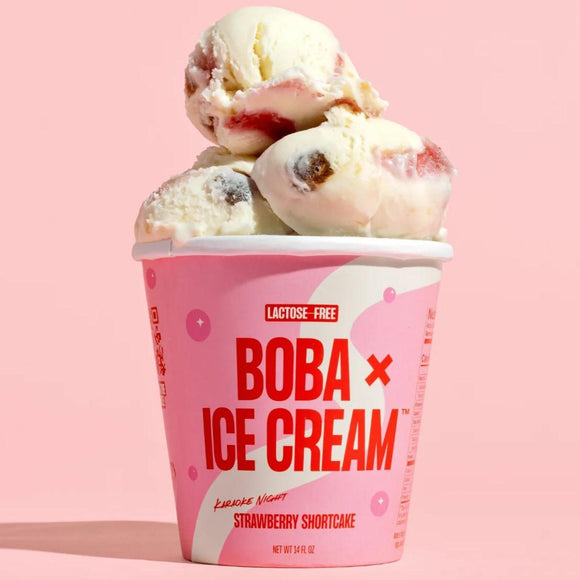 Boba Ice Cream Strawberry Shortcake - Pint - East Side Grocery