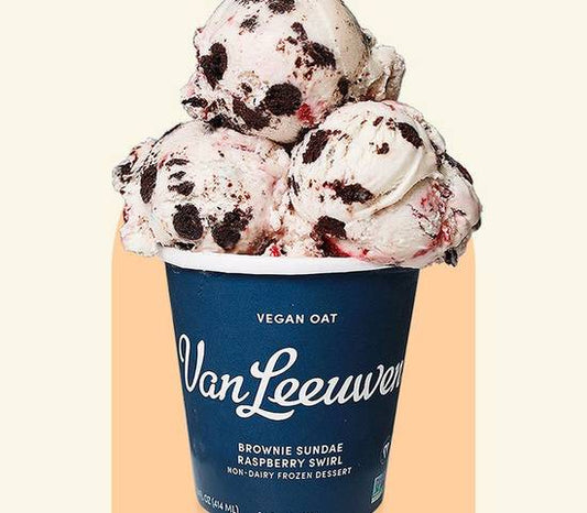 Van Leeuwen Vegan Brownie Sundae Raspberry Swirl - Pint