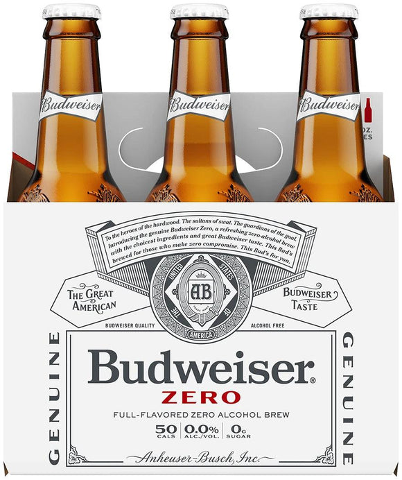 Budweiser Zero Non-Alcoholic 12oz Bottle - East Side Grocery