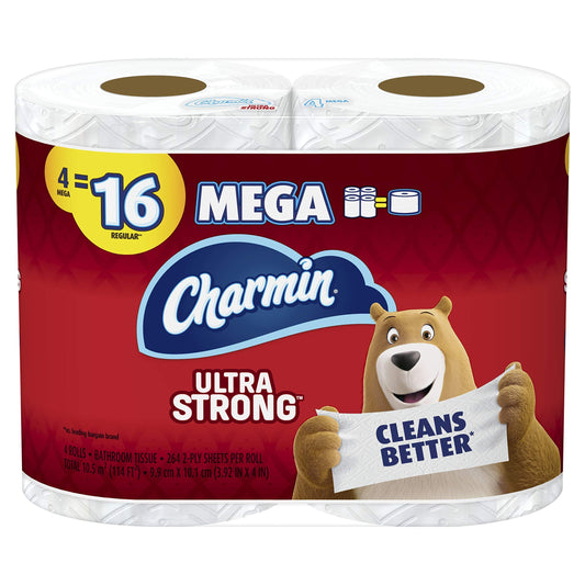 Charmin Toilet Paper Ultra Strong Mega Roll 4 Pack - East Side Grocery