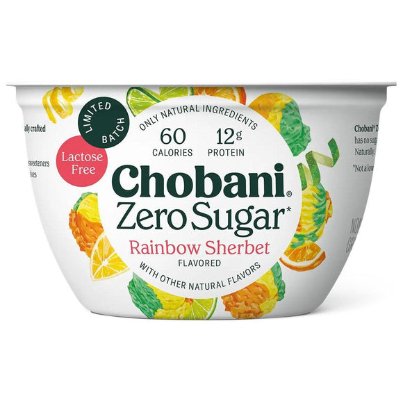Chobani Yogurt Zero Sugar Rainbow Sorbet 5.3oz - East Side Grocery