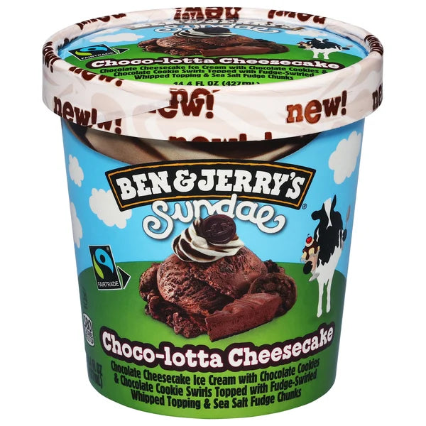 Ben & Jerry's Ice Cream Choco-lotta Cheesecake 16oz.