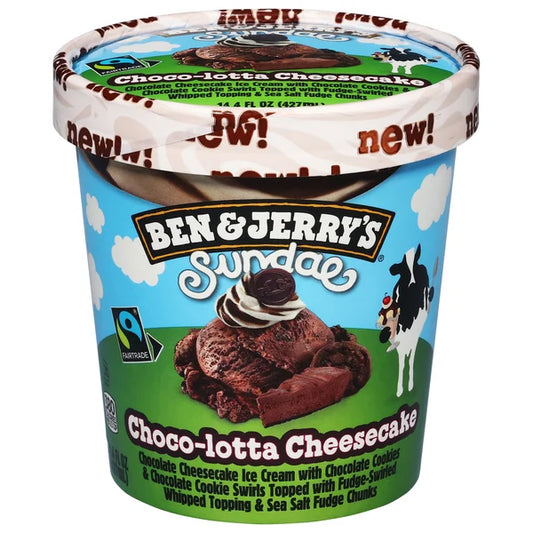 Ben & Jerry's Ice Cream Choco-lotta Cheesecake 16oz.