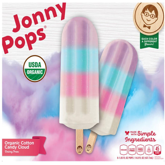 Jonny Pops Cotton Candy Water Pops 14.8oz.