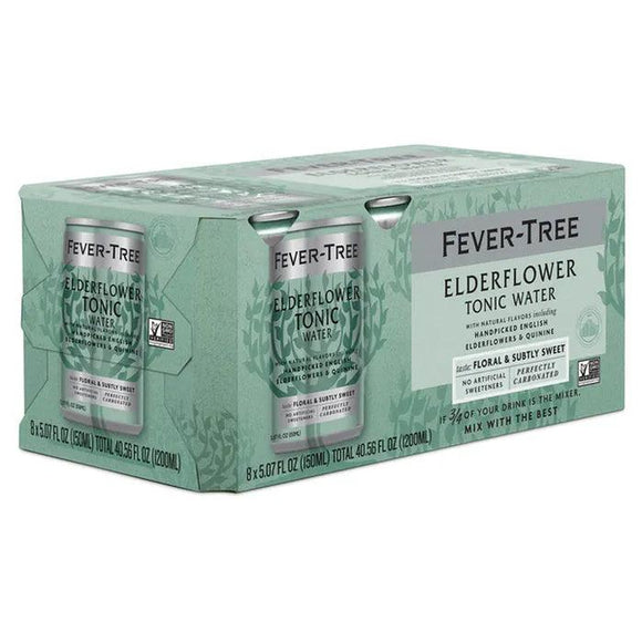 Fever Tree Elderflower Tonic Water 5.07oz. Can - East Side Grocery