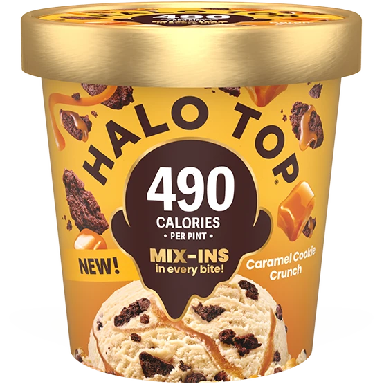 Halo Top MIX-INS Caramel Cookie Crunch 16oz.