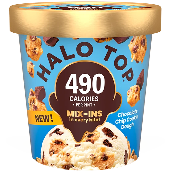 Halo Top MIX-INS Chocolate Chip Cookie Dough 16oz.