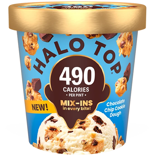 Halo Top MIX-INS Chocolate Chip Cookie Dough 16oz.