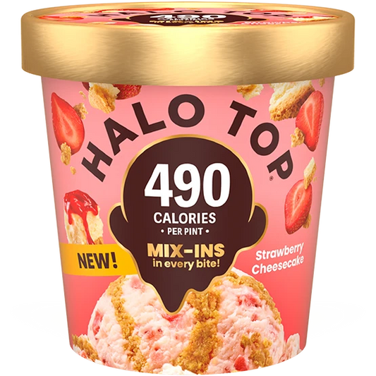 Halo Top MIX-INS Strawberry Cheesecake 16oz.