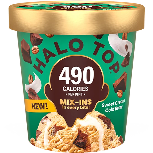 Halo Top MIX-INS Sweet Cream Cold Brew 16oz.
