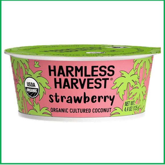 Harmless Harvest Vegan Yogurt Strawberry 4.4oz. - East Side Grocery