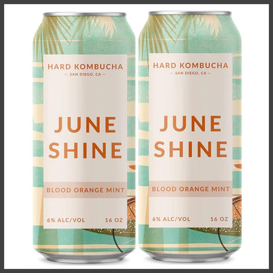 Juneshine Hard Kombucha Blood Orange Mint 16oz. Can - East Side Grocery