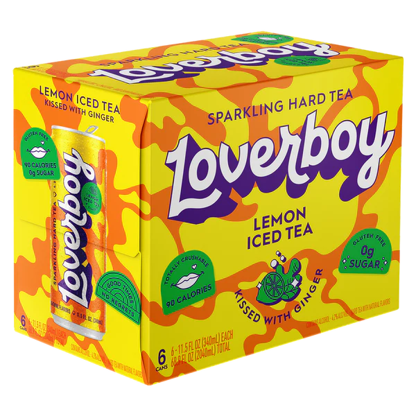 Loverboy Hard Tea Lemon Iced Tea 12oz. Can