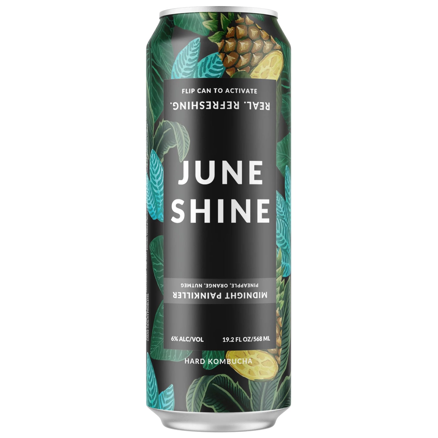 Juneshine Hard Kombucha Midnight Painkiller 19oz. Can