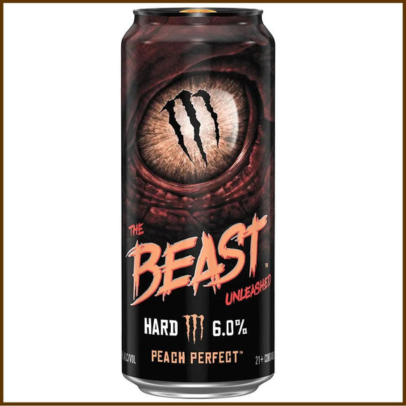 Monster The Beast Unleashed Peach Perfect 16oz. Can - East Side Grocery
