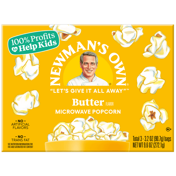 Newman's Own Microwave Popcorn 9.6oz. - East Side Grocery