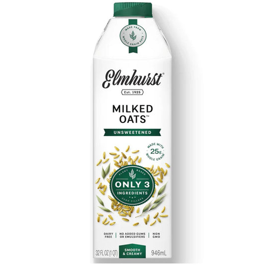 Elmhurst Milked Unsweetened Oat Milk 32oz.