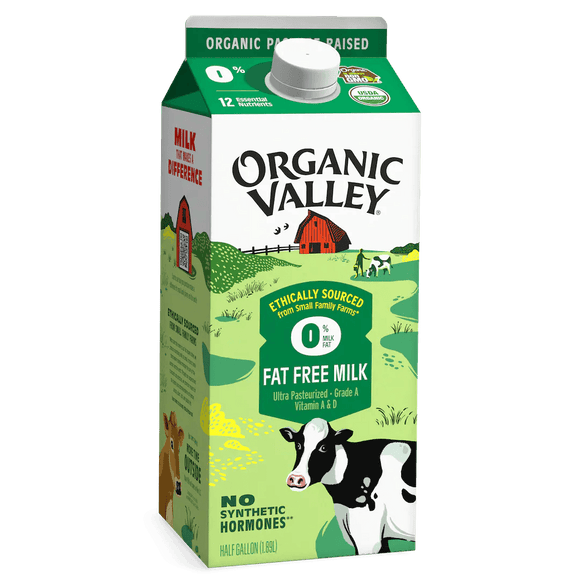 Organic Valley 0% Milk Half Gallon - East Side Grocery