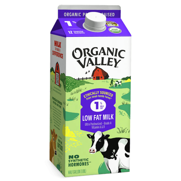 Organic Valley 1% Milk Half Gallon - East Side Grocery