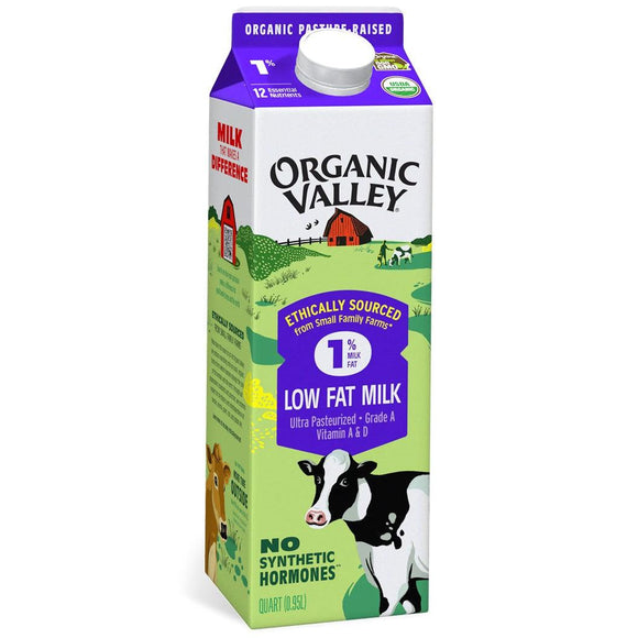 Organic Valley 1% Milk Quarts - East Side Grocery