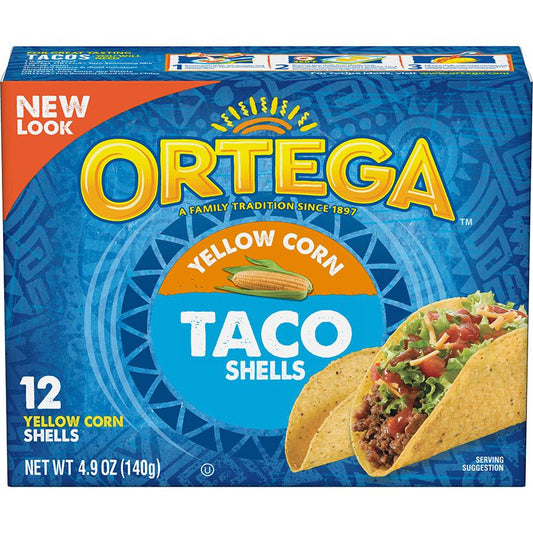 Ortega Yellow Corn Hard Taco Shells 12pcs - East Side Grocery
