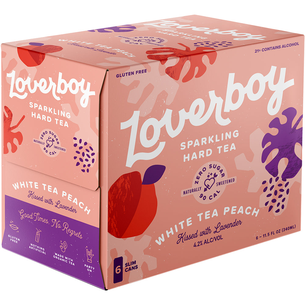 Loverboy Hard Tea White Tea Peach 12oz. Can