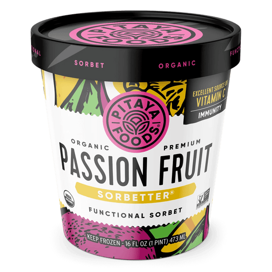 Pitaya Foods Passion Fruit Sorbetter Pint - East Side Grocery