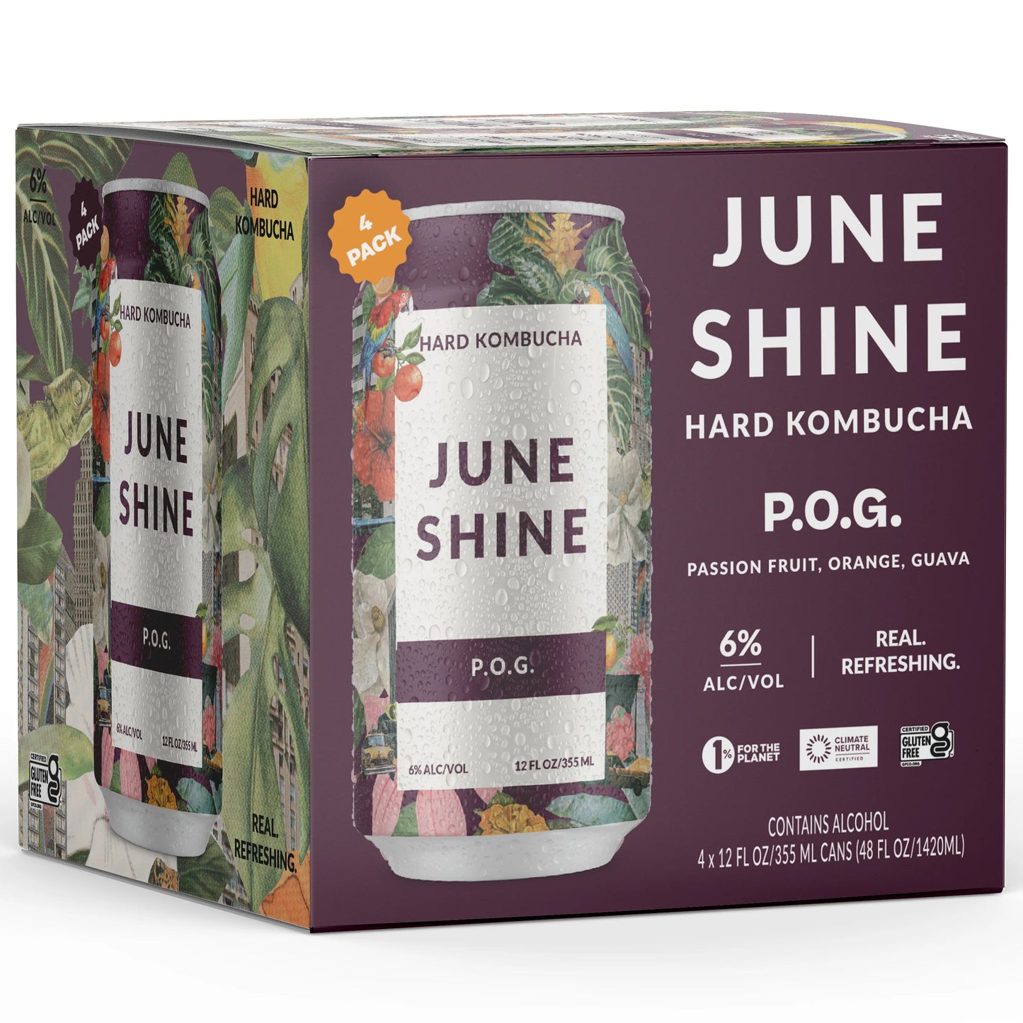 Juneshine Hard Kombucha POG 12oz. Can