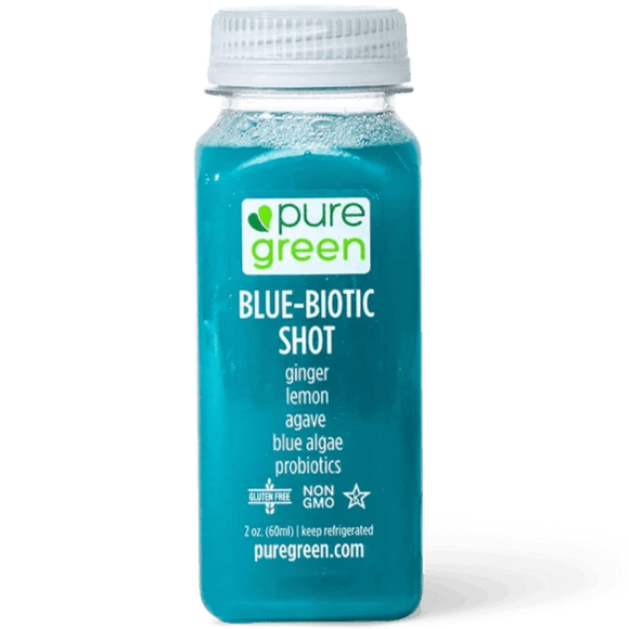 Pure Green Blue Biotic Shot 2oz. - East Side Grocery