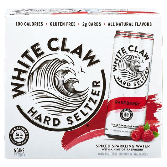 White Claw Hard Seltzer Raspberry 12oz. Can