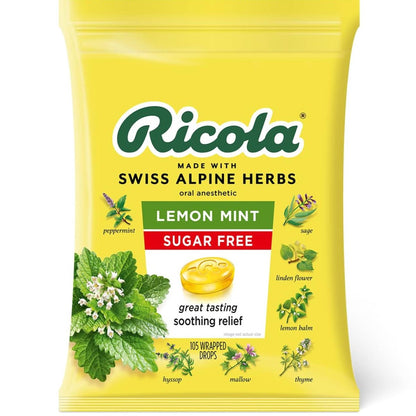 Ricola Sugar Free Lemon Mint 19ct.