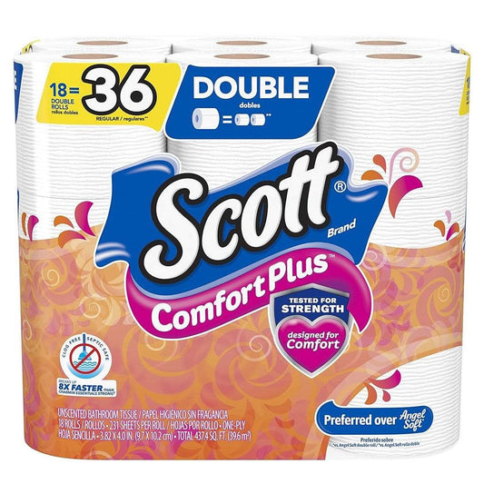 Scott Comfort Plus Toilet Paper 18 Double roll - East Side Grocery