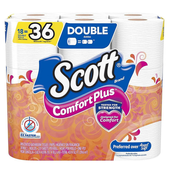 Scott Comfort Plus Toilet Paper 18 Double roll