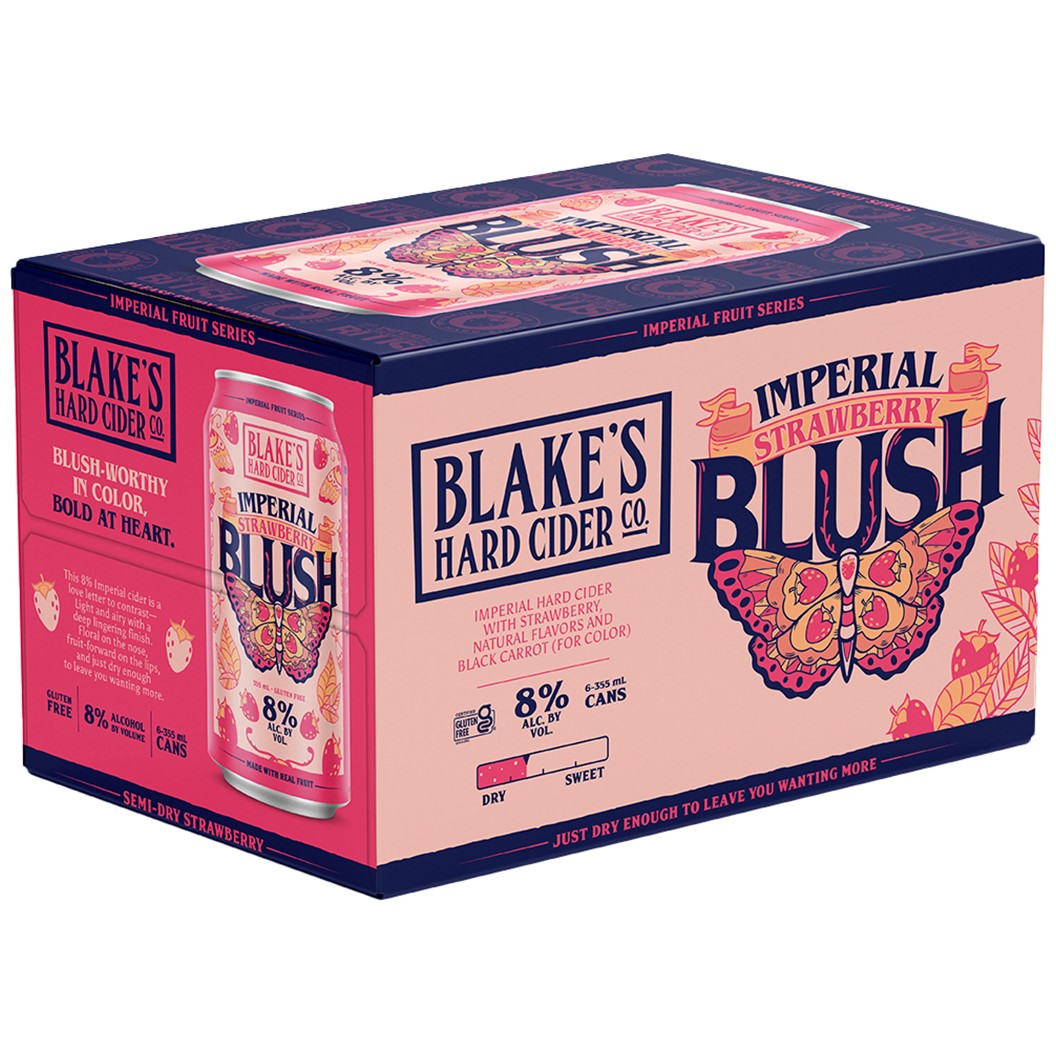 Blake's Hard Cider Strawberry Blush 12oz. Can