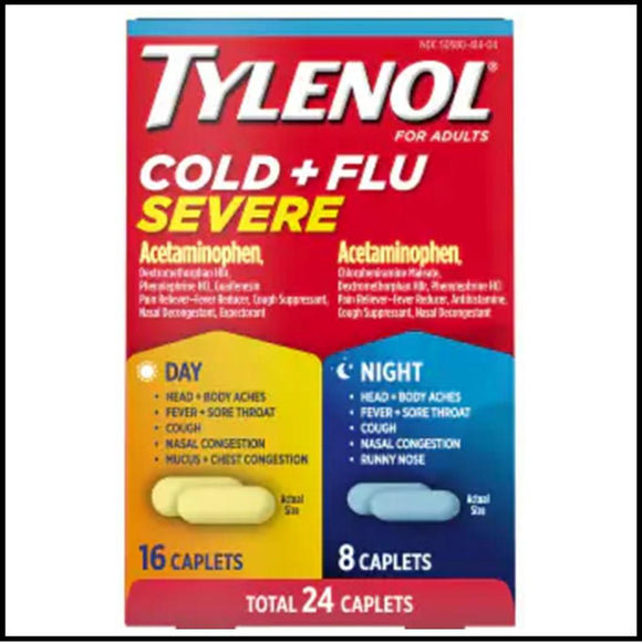 Tylenol Cold + Flu Severe 24 Caplets - East Side Grocery