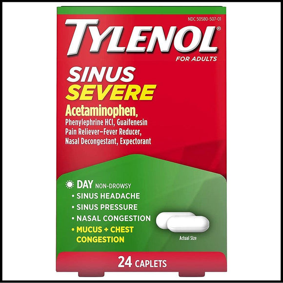 Tylenol Sinus Severe 24 Caplets - East Side Grocery
